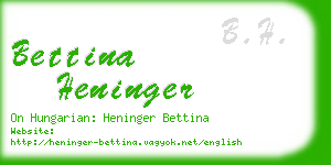 bettina heninger business card